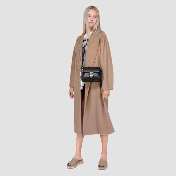 NEW GUCCI Interlocking GG Black Leather Small Crossbody Shoulder Chain Bag $2190 - Picture 9 of 15